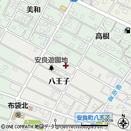 愛知県江南市安良町八王子37周辺の地図