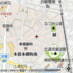 愛知県江南市木賀本郷町南202周辺の地図