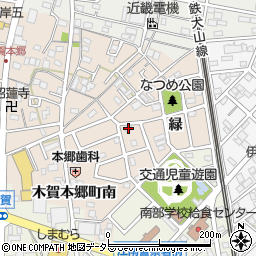 愛知県江南市木賀本郷町緑78周辺の地図