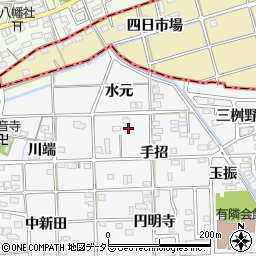 愛知県一宮市時之島手招5周辺の地図