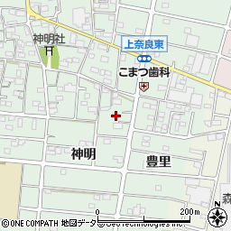 愛知県江南市上奈良町神明103周辺の地図