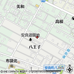 愛知県江南市安良町八王子36周辺の地図