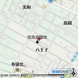 愛知県江南市安良町八王子50周辺の地図