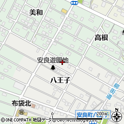 愛知県江南市安良町八王子35周辺の地図