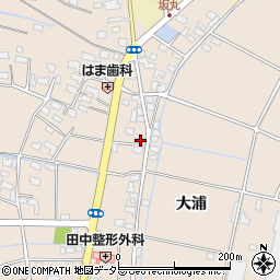 岐阜県羽島市正木町大浦43周辺の地図