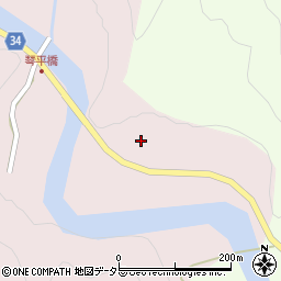 京都府南丹市美山町豊郷土生周辺の地図