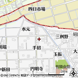 愛知県一宮市時之島手招9-5周辺の地図