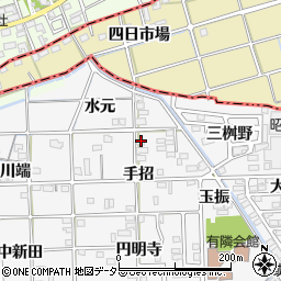 愛知県一宮市時之島手招9周辺の地図
