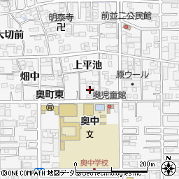 愛知県一宮市奥町上平池25周辺の地図