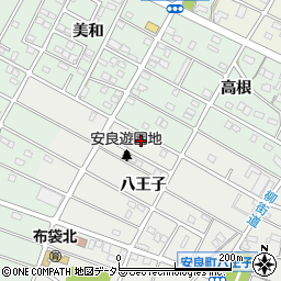 愛知県江南市安良町八王子34周辺の地図