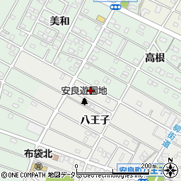 愛知県江南市安良町八王子33周辺の地図