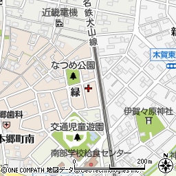 愛知県江南市木賀本郷町緑59周辺の地図