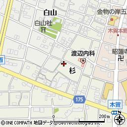 愛知県江南市木賀町杉92周辺の地図