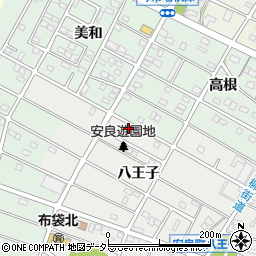 愛知県江南市安良町八王子32周辺の地図