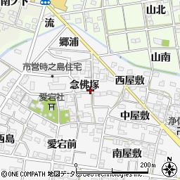 愛知県一宮市時之島念佛塚周辺の地図