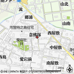愛知県一宮市時之島（念佛塚）周辺の地図