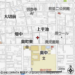 愛知県一宮市奥町上平池2周辺の地図