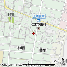 愛知県江南市上奈良町神明91周辺の地図