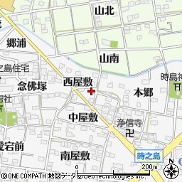 愛知県一宮市時之島西屋敷30周辺の地図