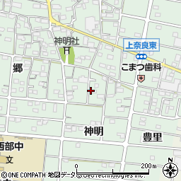 愛知県江南市上奈良町神明144周辺の地図