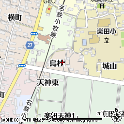 〒484-0851 愛知県犬山市烏杜の地図