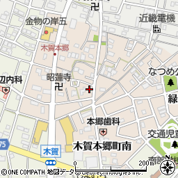 愛知県江南市木賀本郷町周辺の地図