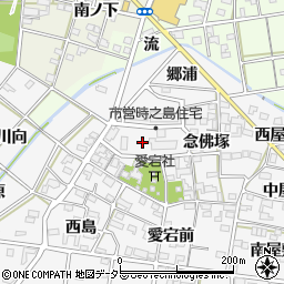 愛知県一宮市時之島古薬師周辺の地図