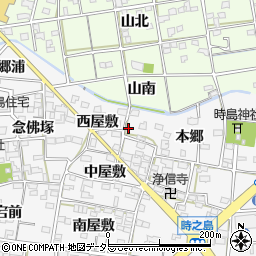 愛知県一宮市時之島西屋敷43周辺の地図