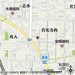 愛知県一宮市今伊勢町馬寄呑光寺西13-11周辺の地図
