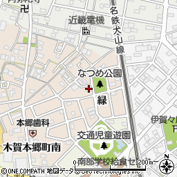 愛知県江南市木賀本郷町緑3周辺の地図