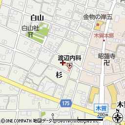 愛知県江南市木賀町杉81周辺の地図
