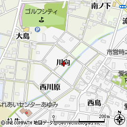 愛知県一宮市時之島川向周辺の地図