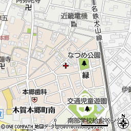 愛知県江南市木賀本郷町緑2周辺の地図