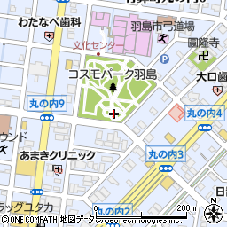 岐阜県羽島市竹鼻町丸の内周辺の地図