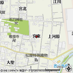 愛知県一宮市今伊勢町馬寄宮東周辺の地図