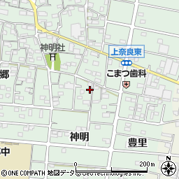 愛知県江南市上奈良町神明129周辺の地図
