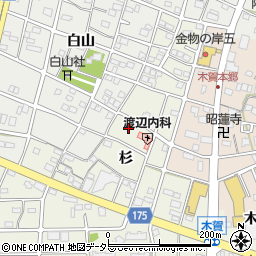 愛知県江南市木賀町杉83周辺の地図