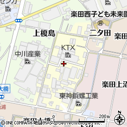 愛知県犬山市下榎島周辺の地図