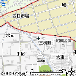 愛知県一宮市時之島三桝野周辺の地図