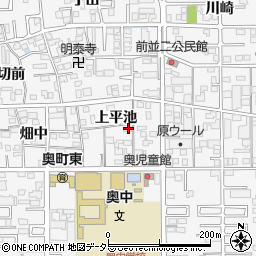 愛知県一宮市奥町上平池27周辺の地図