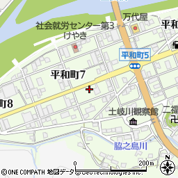 シモダ薬局平和店周辺の地図