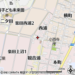愛知県犬山市上沼周辺の地図