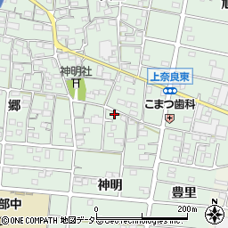愛知県江南市上奈良町神明135周辺の地図