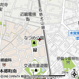愛知県江南市木賀本郷町緑48周辺の地図