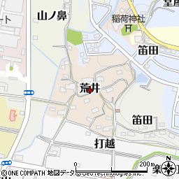 愛知県犬山市荒井周辺の地図