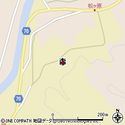 兵庫県養父市森周辺の地図