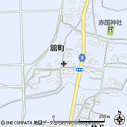 京都府綾部市舘町下舘周辺の地図