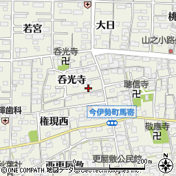 愛知県一宮市今伊勢町馬寄呑光寺2周辺の地図