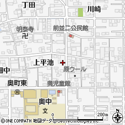 愛知県一宮市奥町上平池38周辺の地図