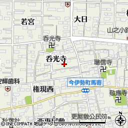 愛知県一宮市今伊勢町馬寄呑光寺4周辺の地図